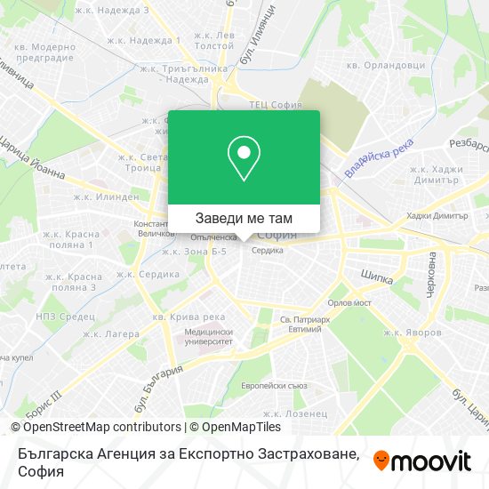 Българска Агенция за Експортно Застраховане карта