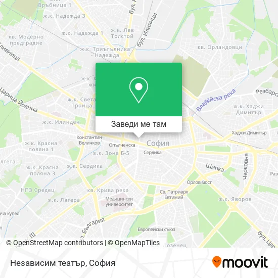 Независим театър карта