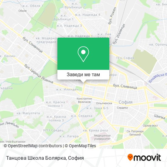 Танцова Школа Болярка карта