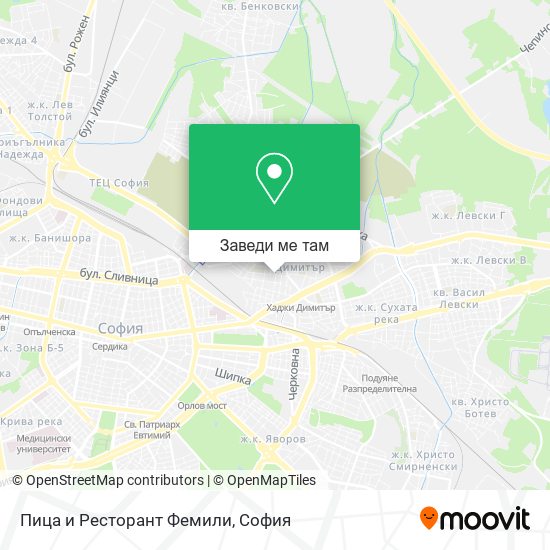 Пица и Ресторант Фемили карта