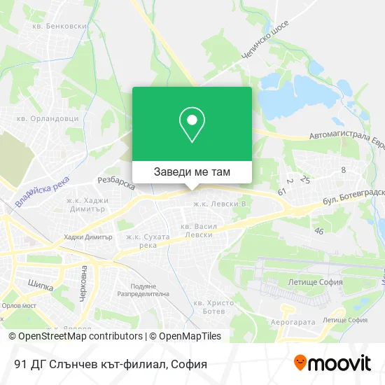 91 ДГ Слънчев кът-филиал карта