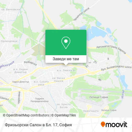 Фризьорски Салон в Бл. 17 карта