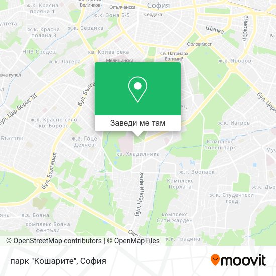 парк "Кошарите" карта
