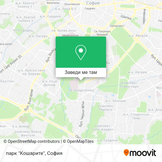 парк "Кошарите" карта