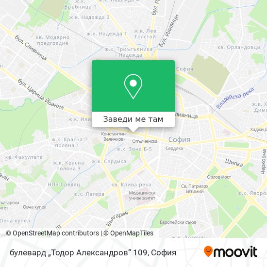 булевард „Тодор Александров“ 109 карта