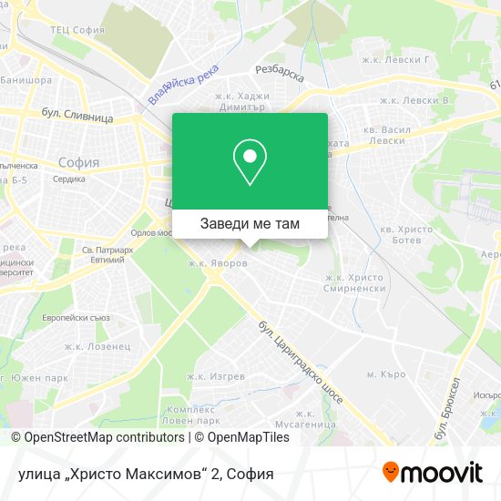 улица „Христо Максимов“ 2 карта