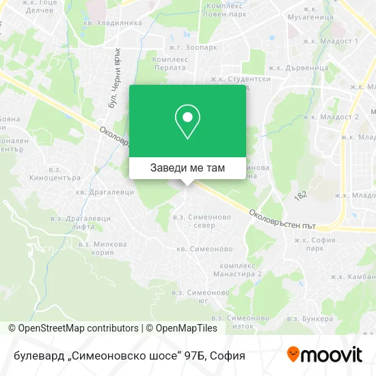 булевард „Симеоновско шосе“ 97Б карта
