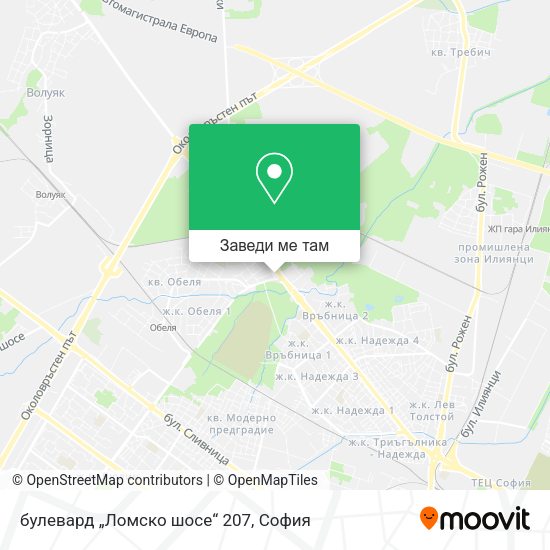 булевард „Ломско шосе“ 207 карта
