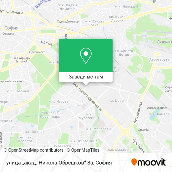 улица „акад. Никола Обрешков“ 8a карта