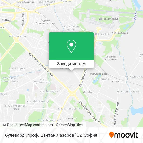 булевард „проф. Цветан Лазаров“ 32 карта