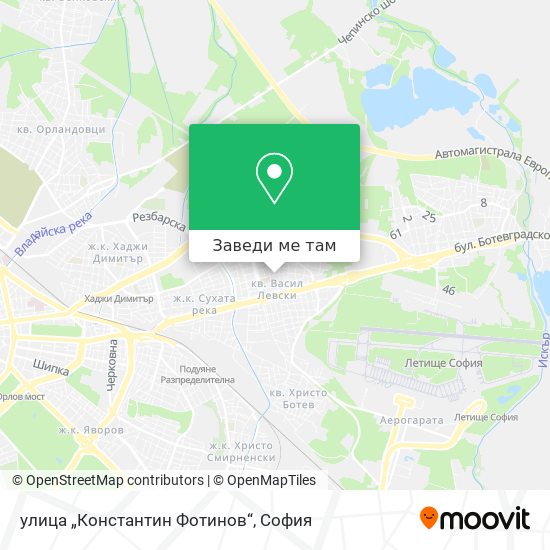 улица „Константин Фотинов“ карта