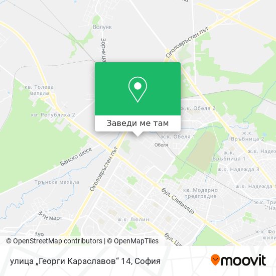 улица „Георги Караславов“ 14 карта