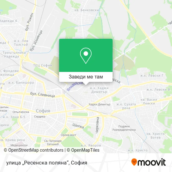 улица „Ресенска поляна“ карта
