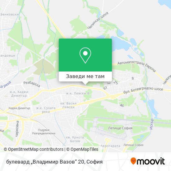 булевард „Владимир Вазов“ 20 карта