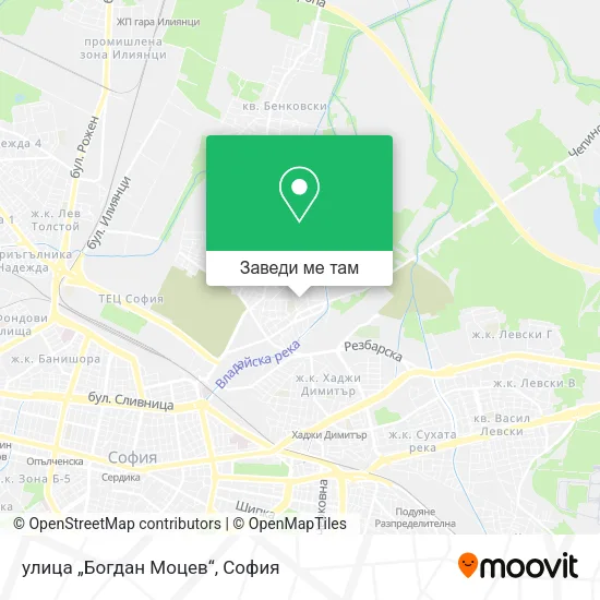улица „Богдан Моцев“ карта