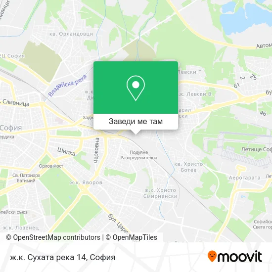 ж.к. Сухата река 14 карта