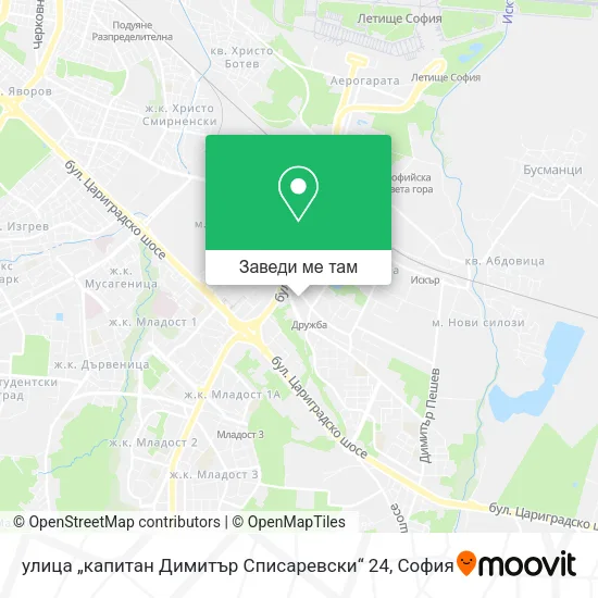 улица „капитан Димитър Списаревски“ 24 карта