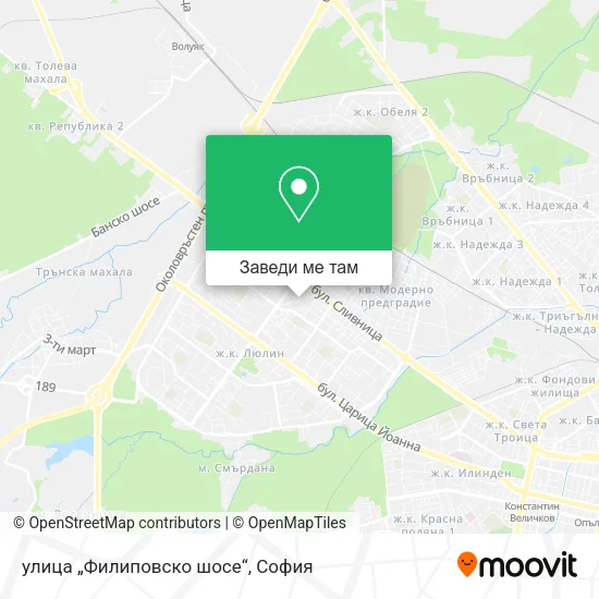 улица „Филиповско шосе“ карта