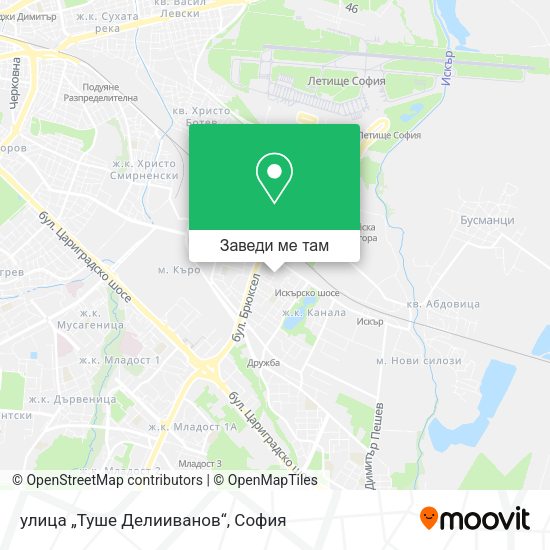 улица „Туше Делииванов“ карта