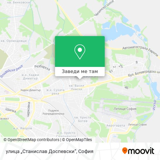 улица „Станислав Доспевски“ карта