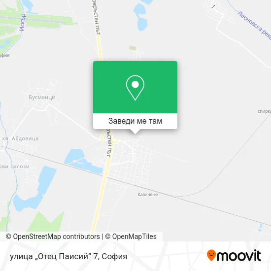 улица „Отец Паисий“ 7 карта