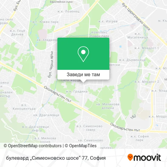 булевард „Симеоновско шосе“ 77 карта