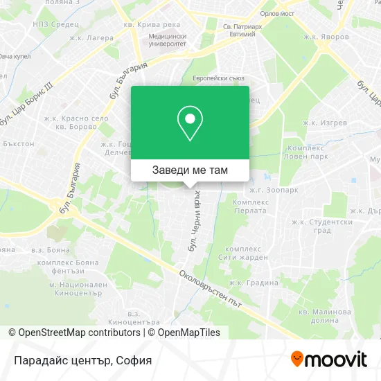 Парадайс център карта