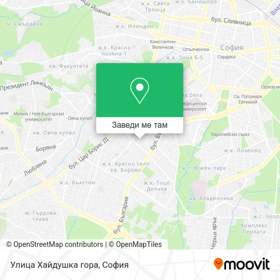 Улица Хайдушка гора карта