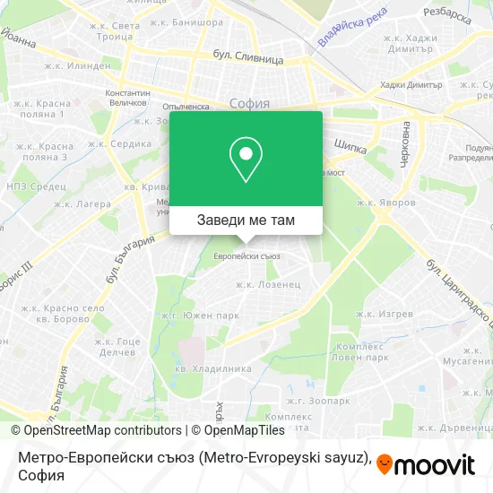 Метро-Европейски съюз (Metro-Evropeyski sayuz) карта