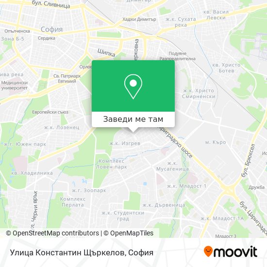 Улица Константин Щъркелов карта