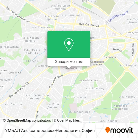 УМБАЛ Александровска-Неврология карта