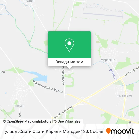 улица „Свети Свети Кирил и Методий“ 20 карта