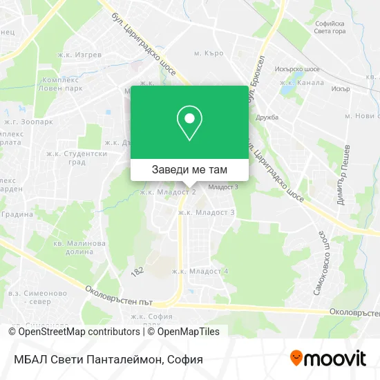 МБАЛ Свети Панталеймон карта