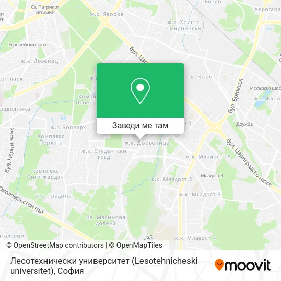 Лесотехнически университет (Lesotehnicheski universitet) карта