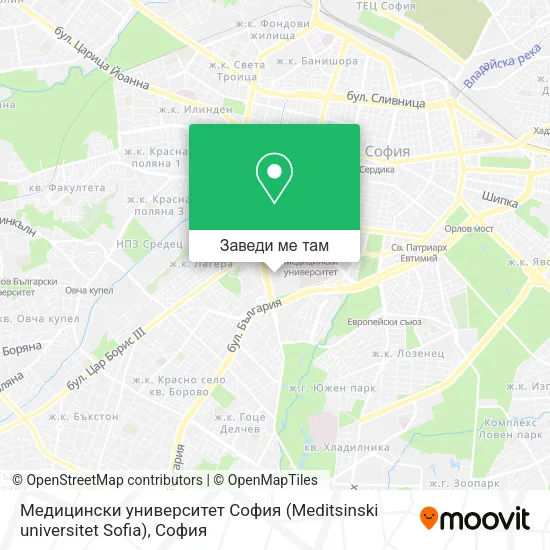 Медицински университет София (Meditsinski universitet Sofia) карта