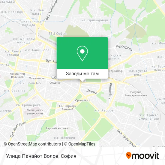 Улица Панайот Волов карта