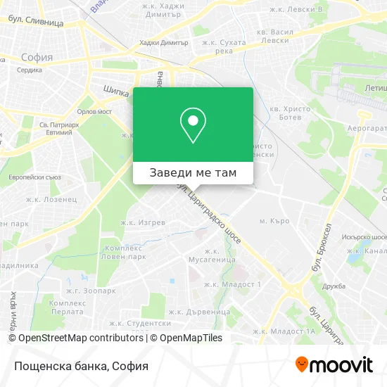 Пощенска банка карта
