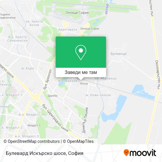 Булевард Искърско шосе карта