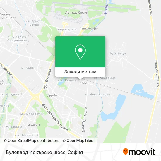 Булевард Искърско шосе карта