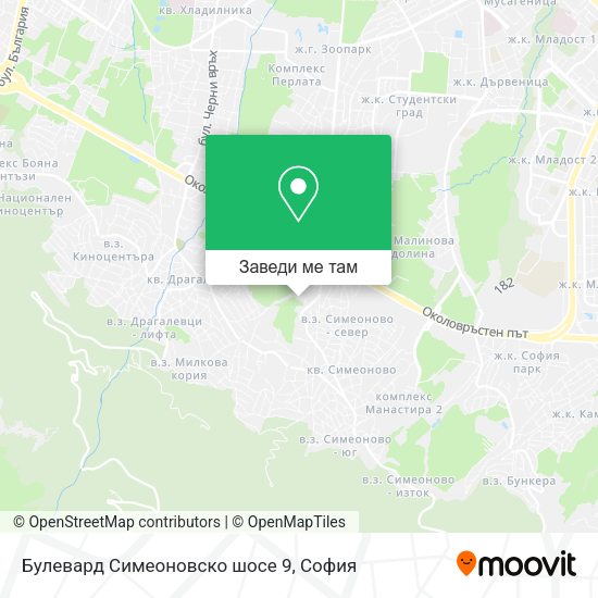 Булевард Симеоновско шосе 9 карта