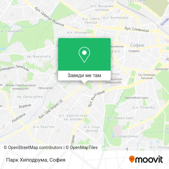 Парк Хиподрума карта