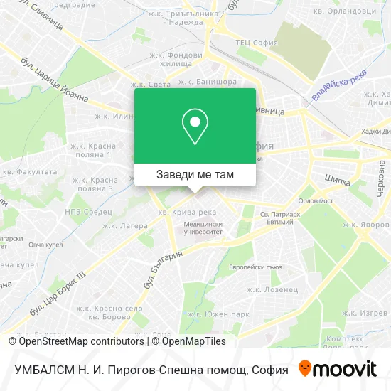УМБАЛСМ Н. И. Пирогов-Спешна помощ карта