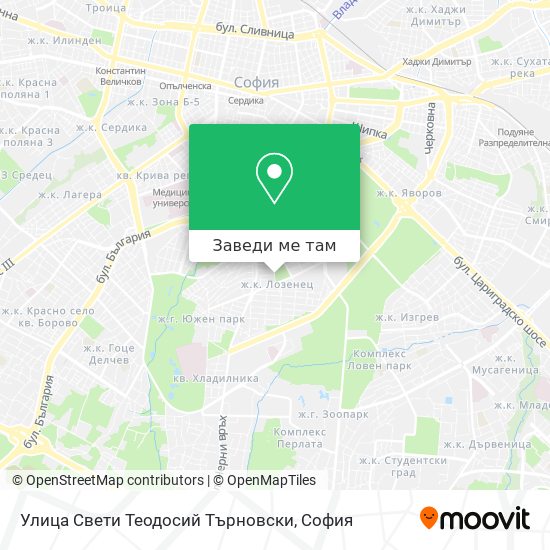 Улица Свети Теодосий Търновски карта
