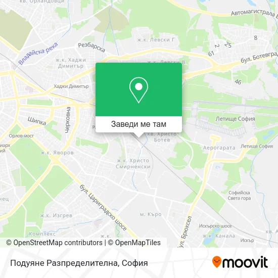 Подуяне Разпределителна карта