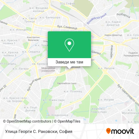 Улица Георги С. Раковски карта