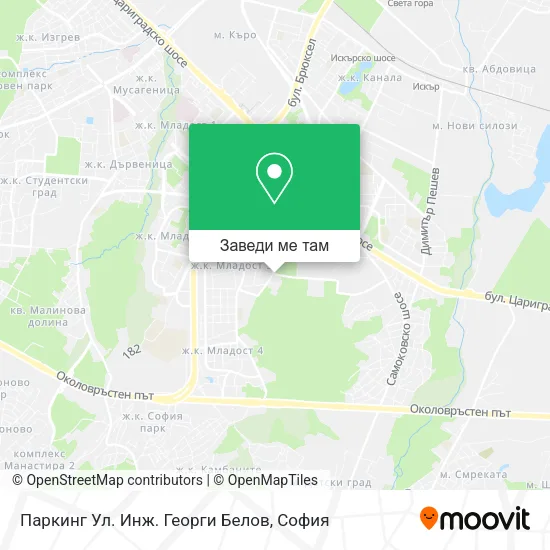 Паркинг Ул. Инж. Георги Белов карта
