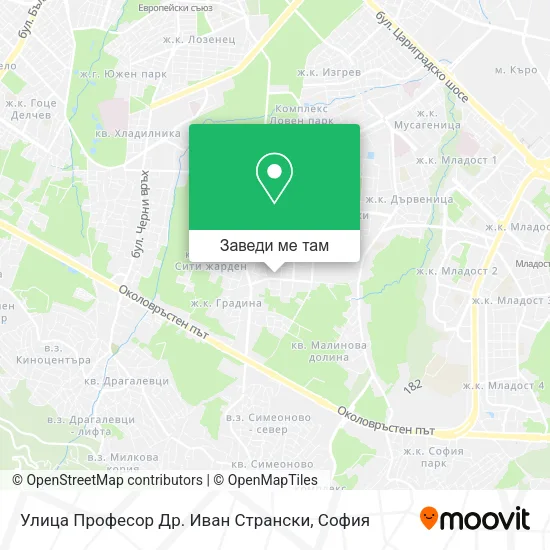 Улица Професор Др. Иван Странски карта