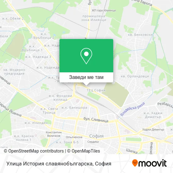 Улица История славянобългарска карта