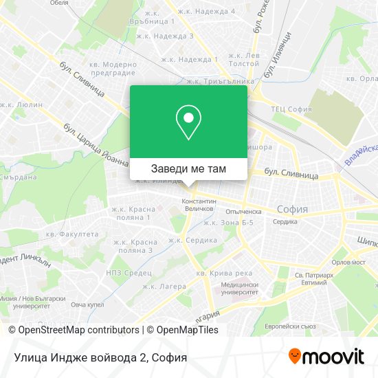 Улица Индже войвода 2 карта
