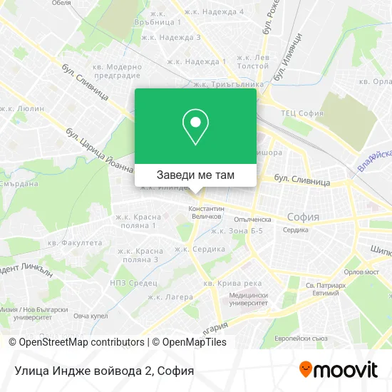 Улица Индже войвода 2 карта